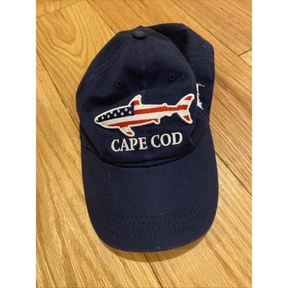 Cape Cod Blue‎ Shark Hat Red White Blue Adjustable 3582